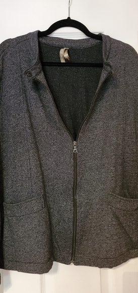Zip Up Cardigan with Pockets - Picture 2 of 2